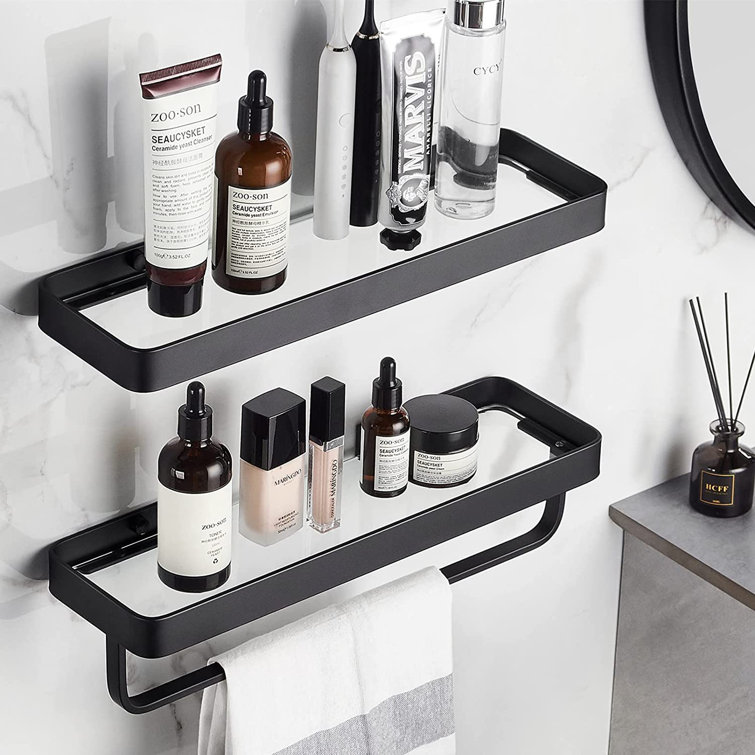 Floating best sale towel rack